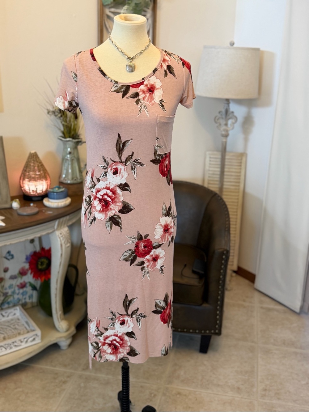 Andi & Roe lined tee dress with pocket size small
